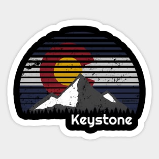 Keystone Colorado X Co Flag Mountain Sticker